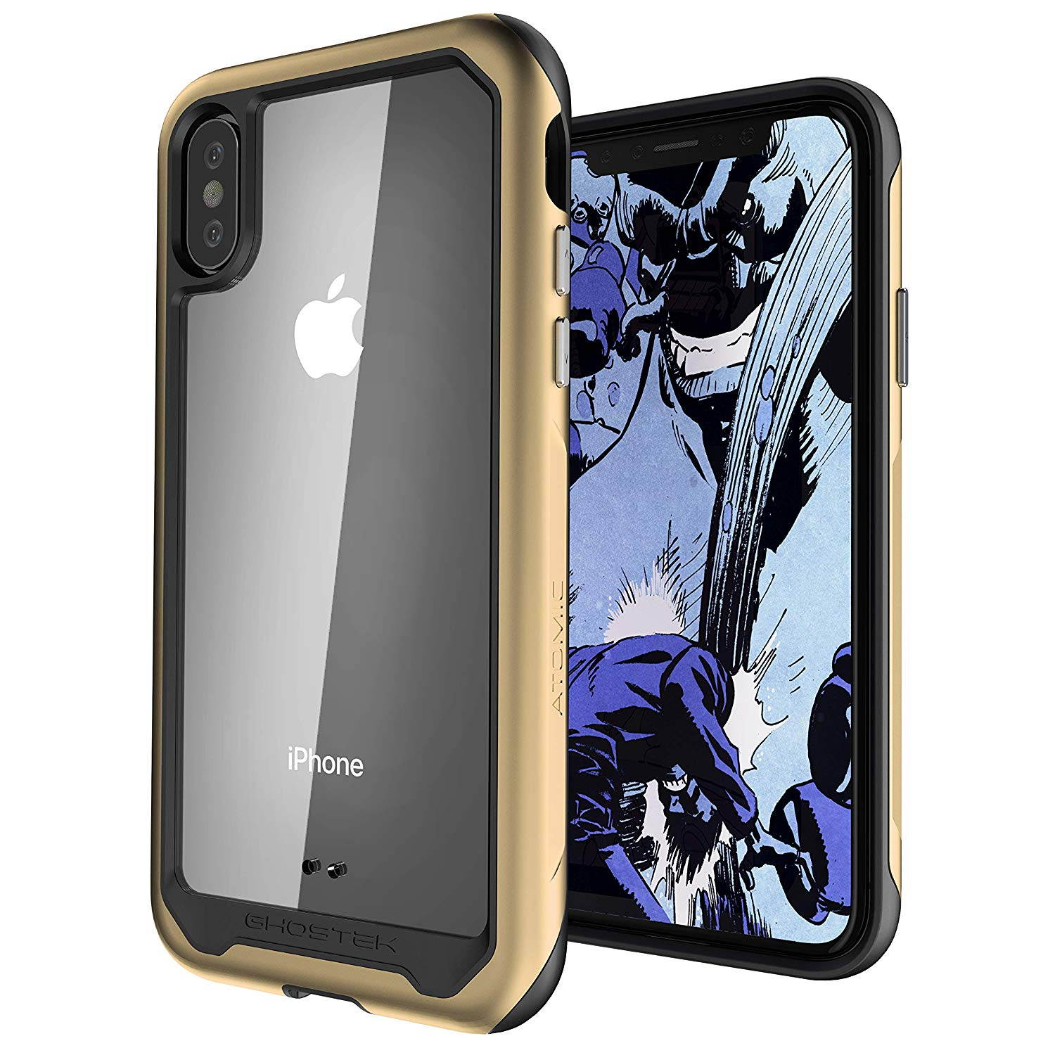 Ghostek Atomic Slim Shock Absorbing Protective Case Compatible with iPhone XR - Gold