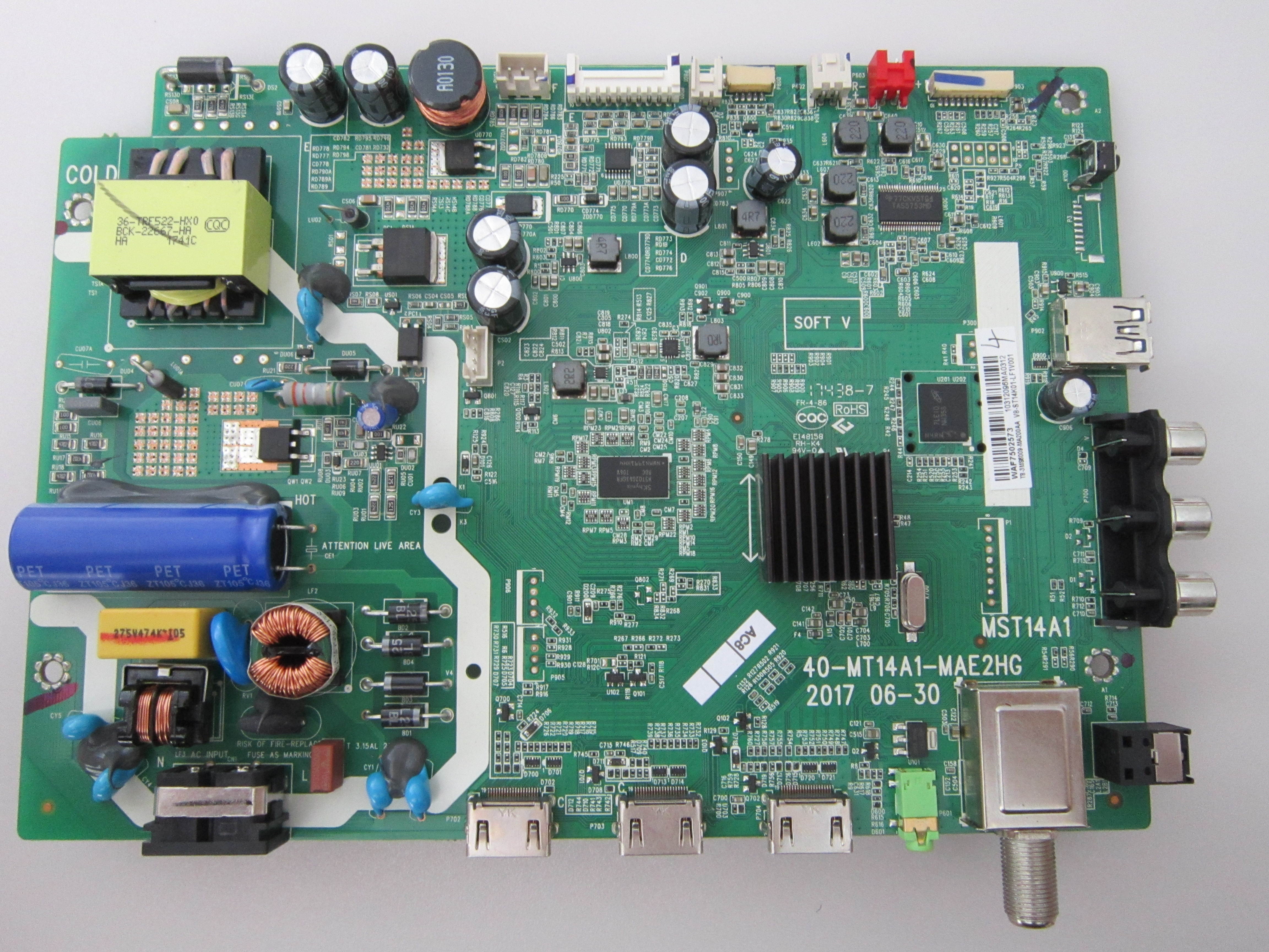 Insignia NS-32DR310NA17 Main Board (40-MT14A1-MAE2HG) T8-3MS6009-MA20