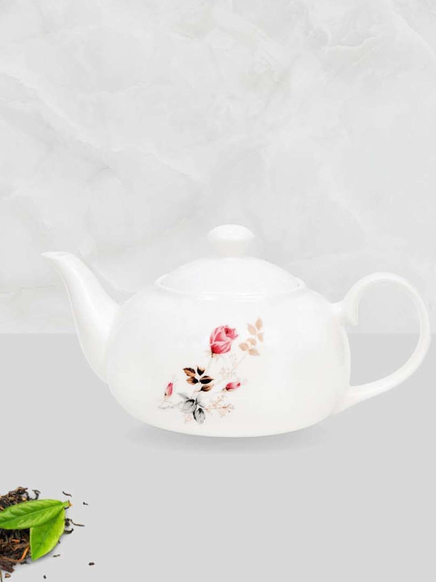 8oz 12pc Porcelain Drew Cup and Saucer Set White - Elama