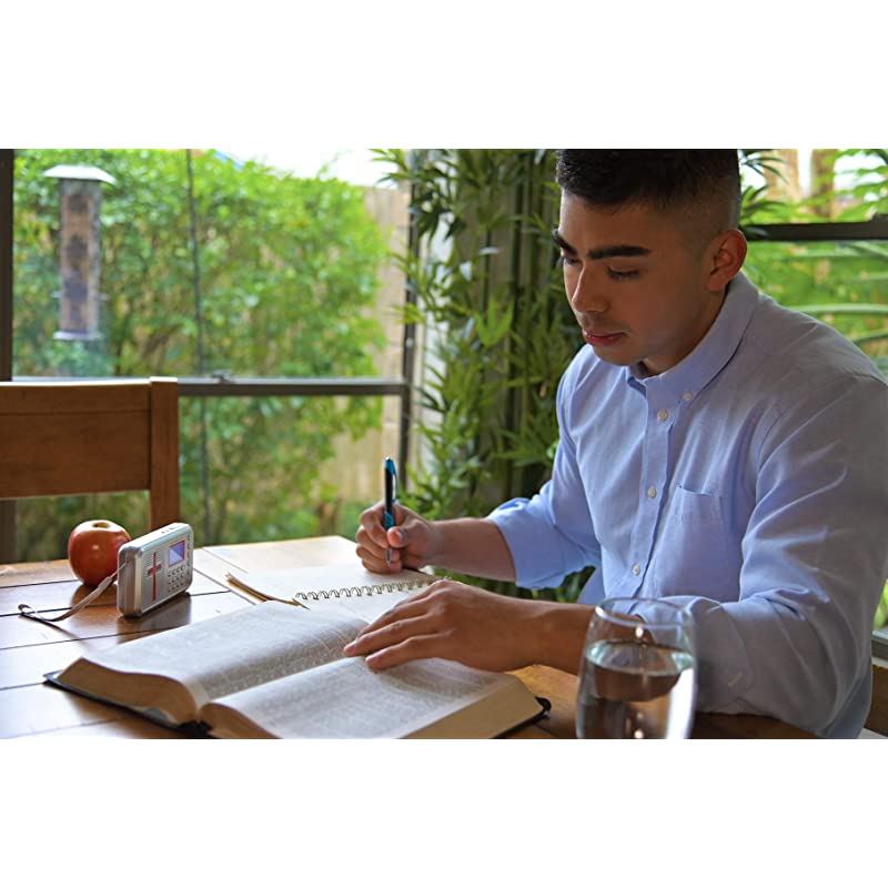 1 NASB Audio Bible Player Voice only New American Standard Bible Electronic Bible with Rechargeable Battery Charger Ear Buds and Builtin Speaker