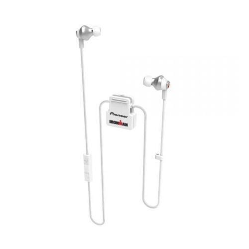 Pioneer Ironman SEIM6BTW Bluetooth Sports Earphones With Clip White