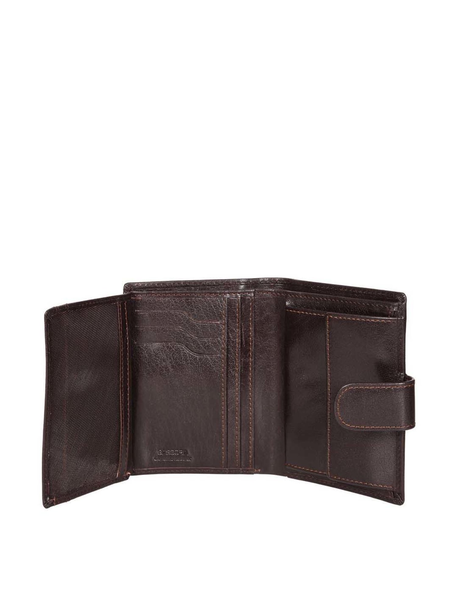 SASSORA Brown Casual Leather Rfid Bi-Fold Wallet for Men