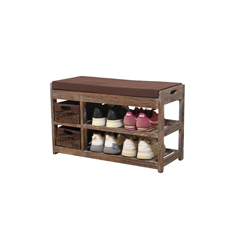 Hickory Farm Shoe Bench Natural Smoke - Proman Products