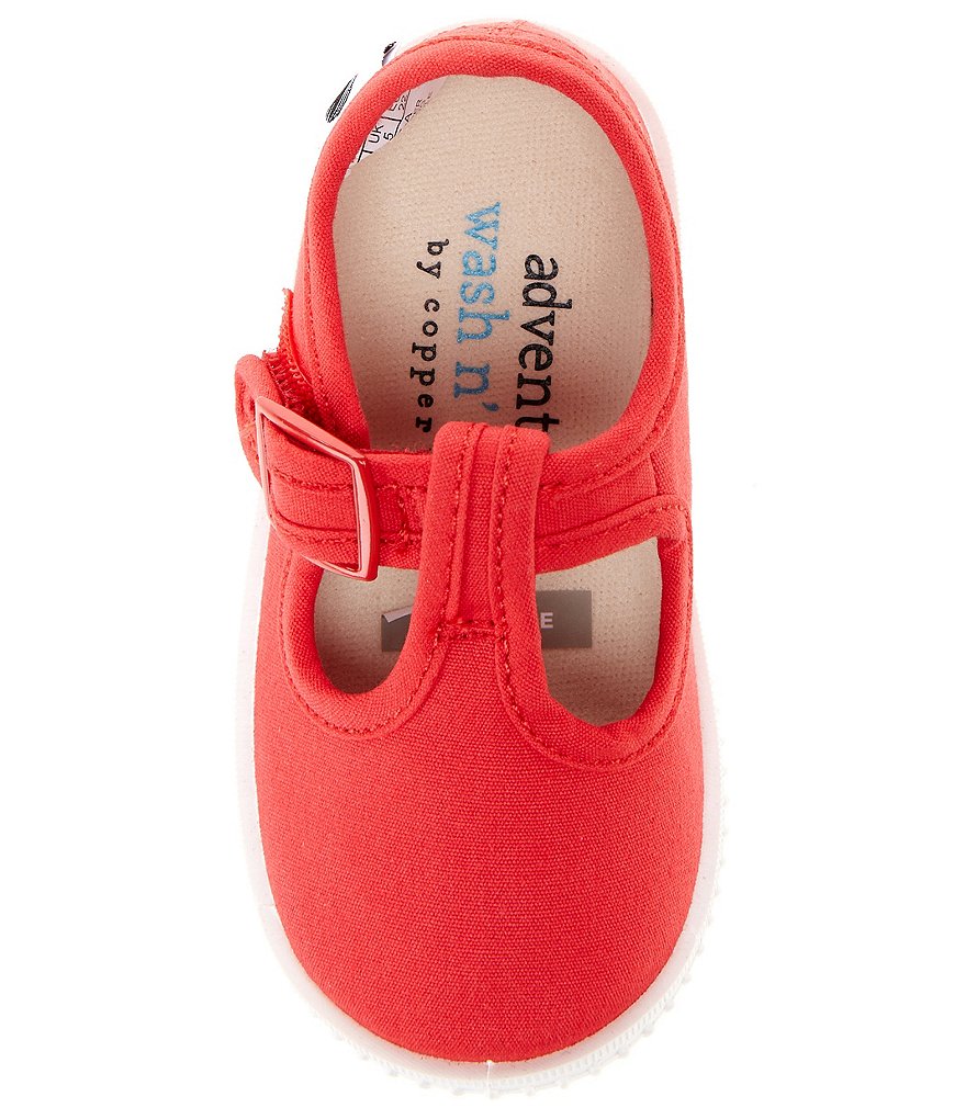 Copper Key Adventure Wear Girl's Bestee-A Washable Canvas T-Strap Sneakers (Infant)