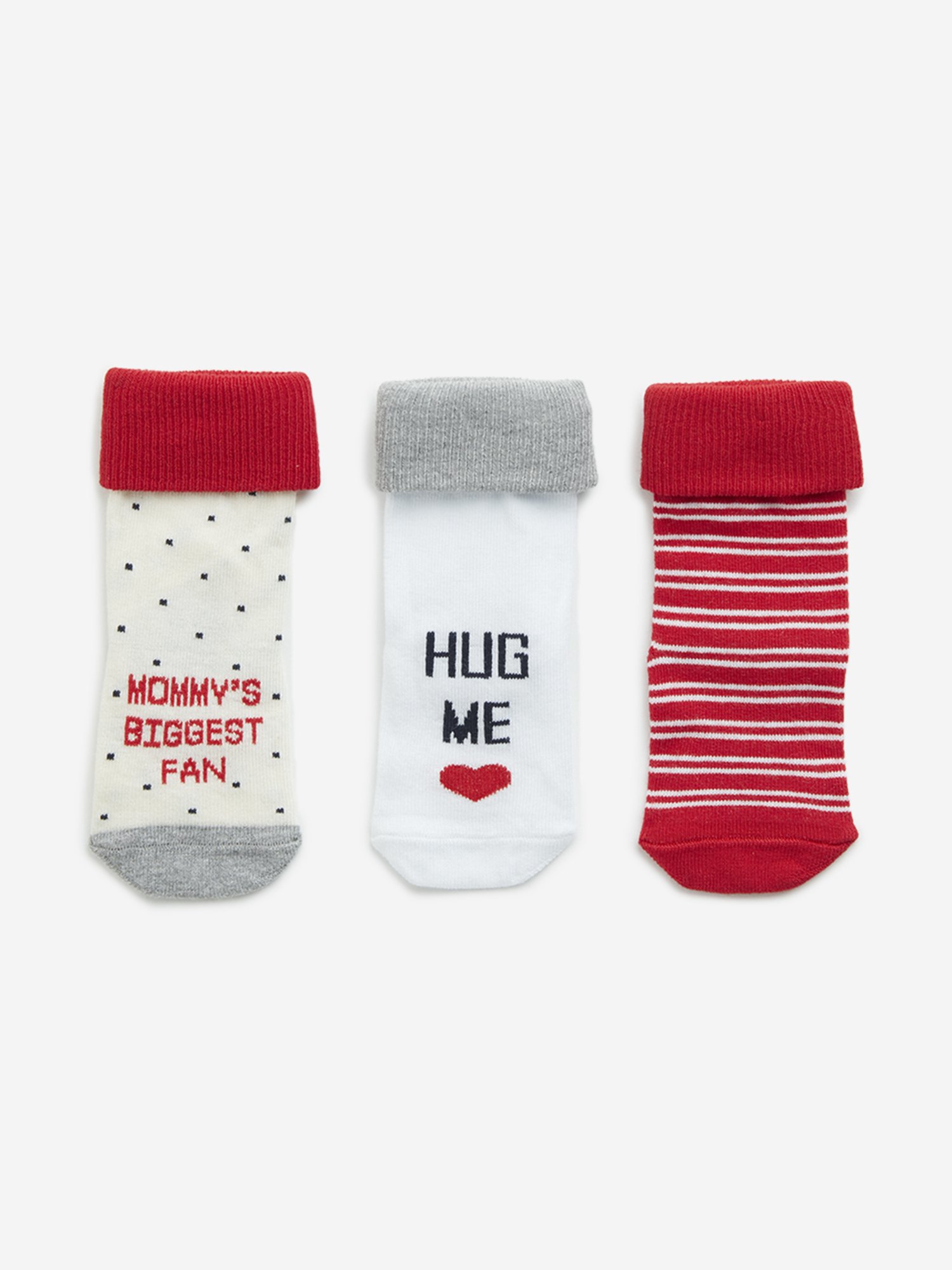 HOP Baby by Westside Multicolour Printed Cotton Blend Socks - Pack of 3