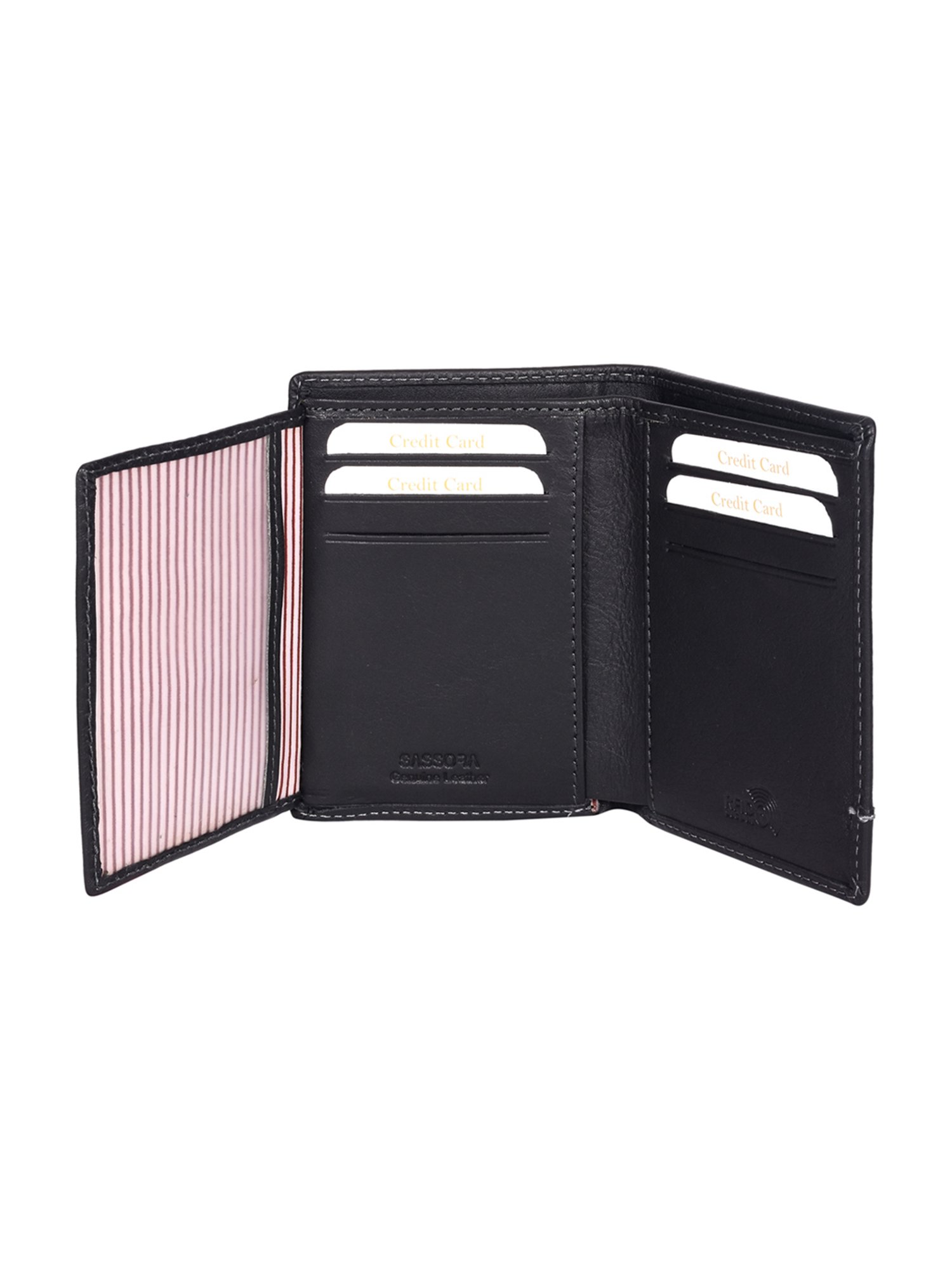 SASSORA Pablo Black Small Leather Notecase