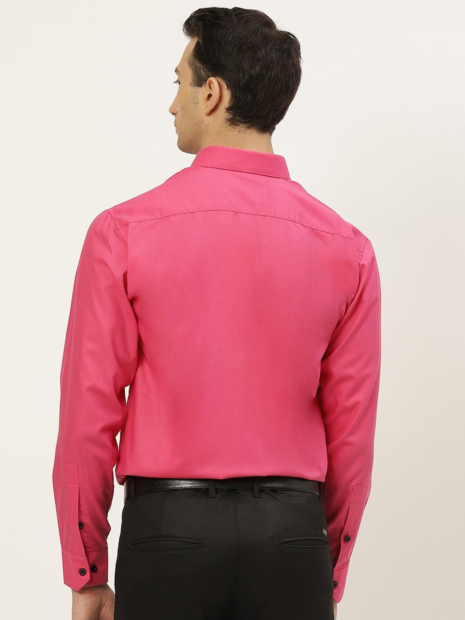 Sojanya Pink Cotton Regular Fit Shirt