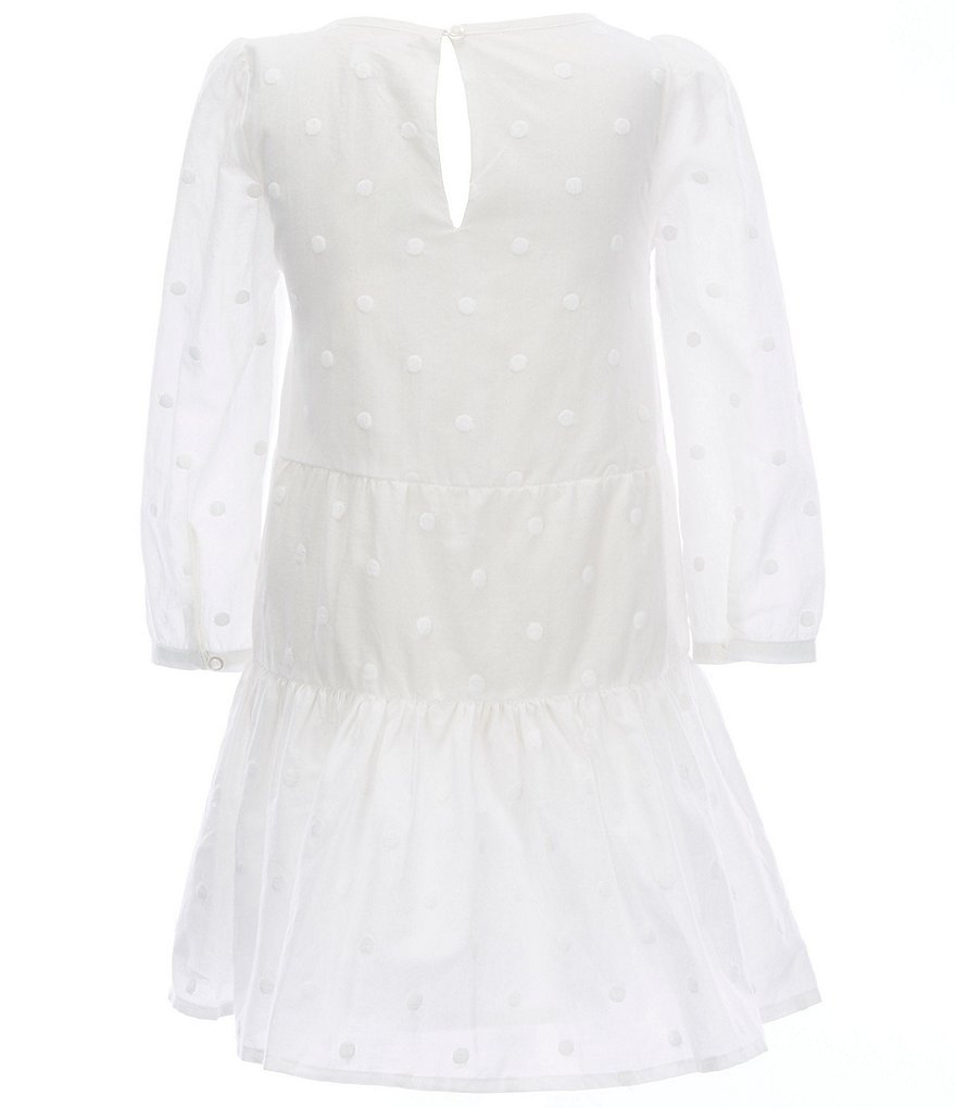 Laura Ashley Little Girls 2T-6X Seersucker/Strawberry-Print Mesh Fit-And-Flare Dress