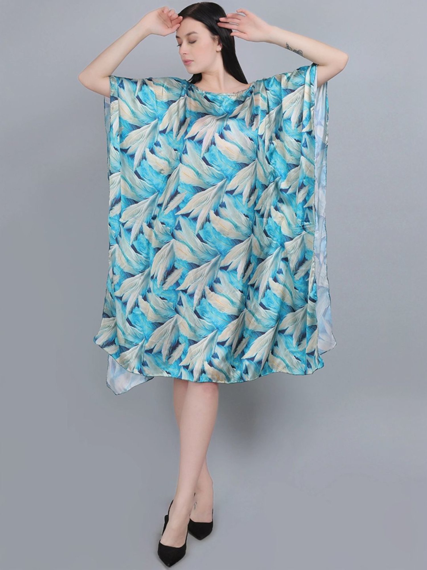 mod & shy Blue Printed Kaftan