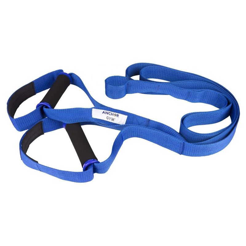 Core Energy Fitness Systems Anchor Gym Full Body Weight Resistance Training Adjustable Equipment Strap with Foam Grips for Home and Gym Workouts, Blue