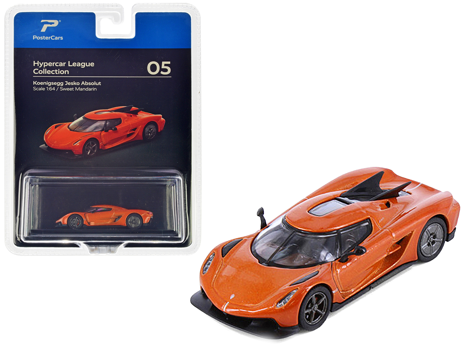 Koenigsegg Jesko Attack Orange Metallic with Black Stripes 1/18 Model Car by GT Spirit