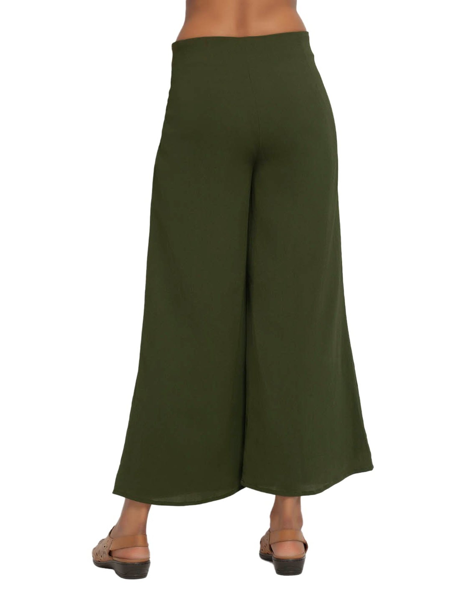 Office & You Green Mid Rise Palazzos