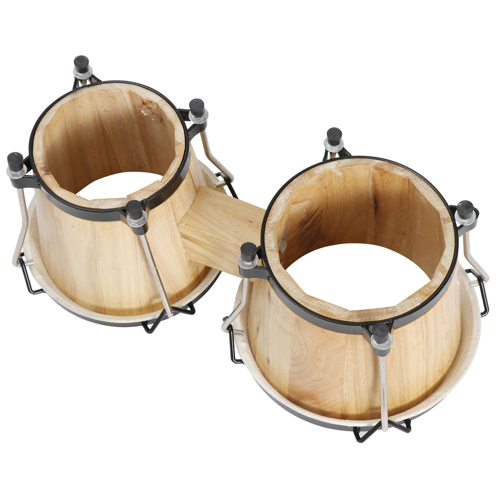 Wood Bongo Drum Set Percussion Instrument With Tuning Wrench for Kids Adults Beginner
