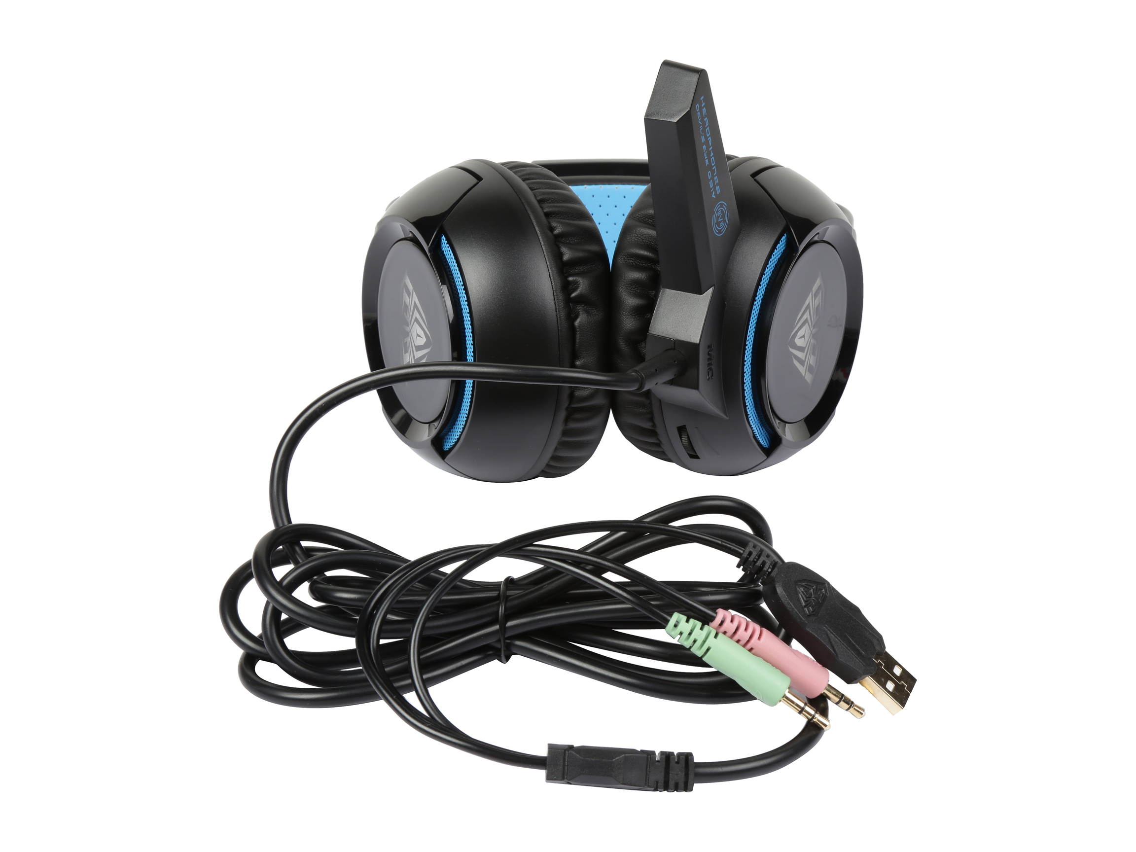 Aula USB Wired Gaming Headset with Logo Light + Vibration Effect