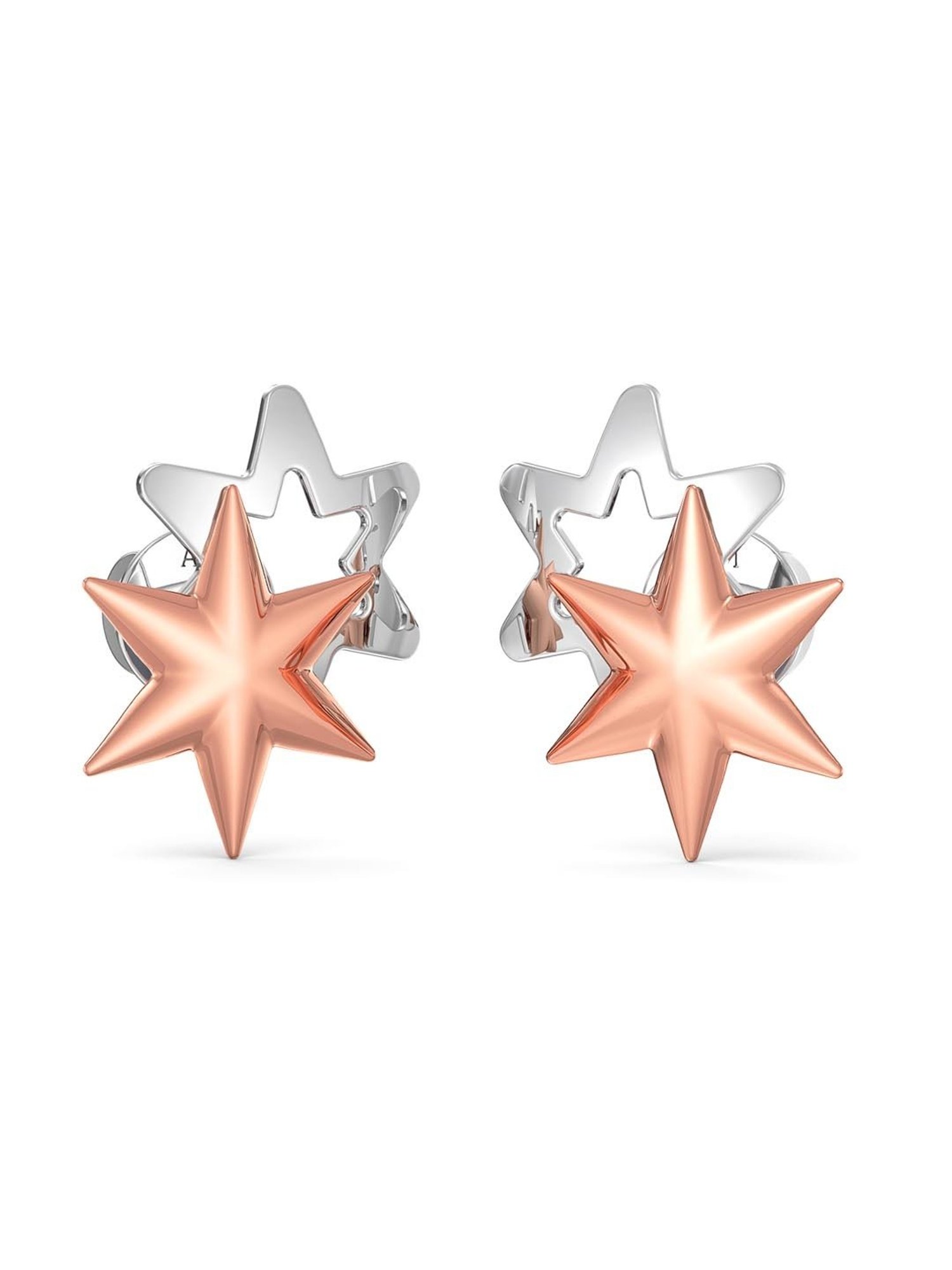 Joyalukkas 950 Platinum Sparkling Shining Star Earrings