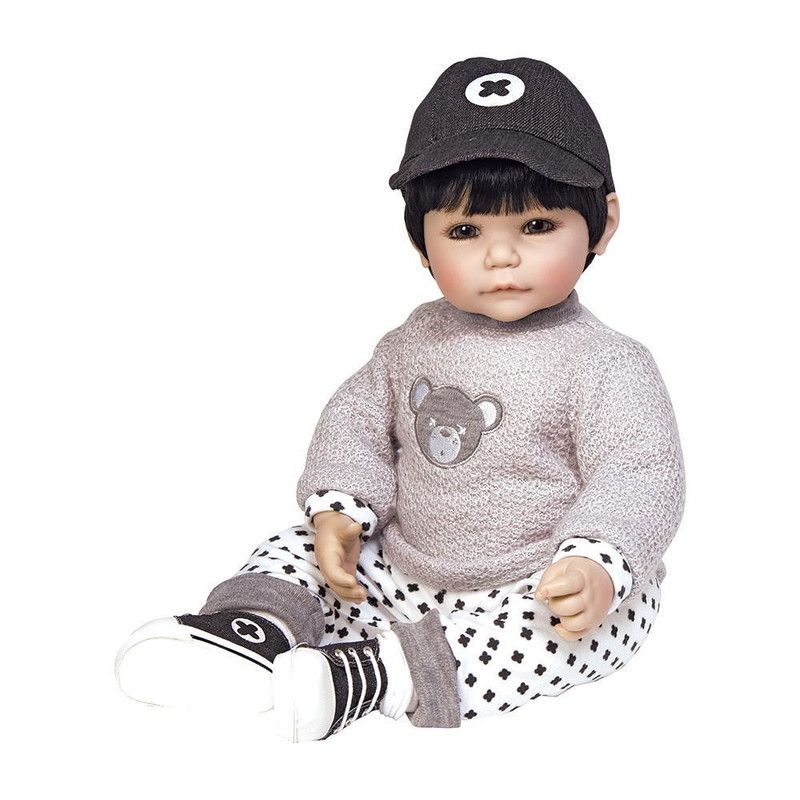Adora Toddler Doll Bubba Bear Boy Doll with appliqud Sweater, Patterned Pants and Black Sneakers, 20 inches