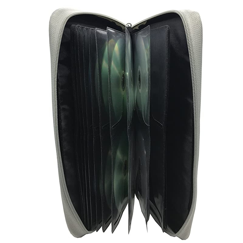 64 Disc CD DVD BluRay Portable Wallet Storage Organizer Holder Case Bag Album Box 64Capacity Blue