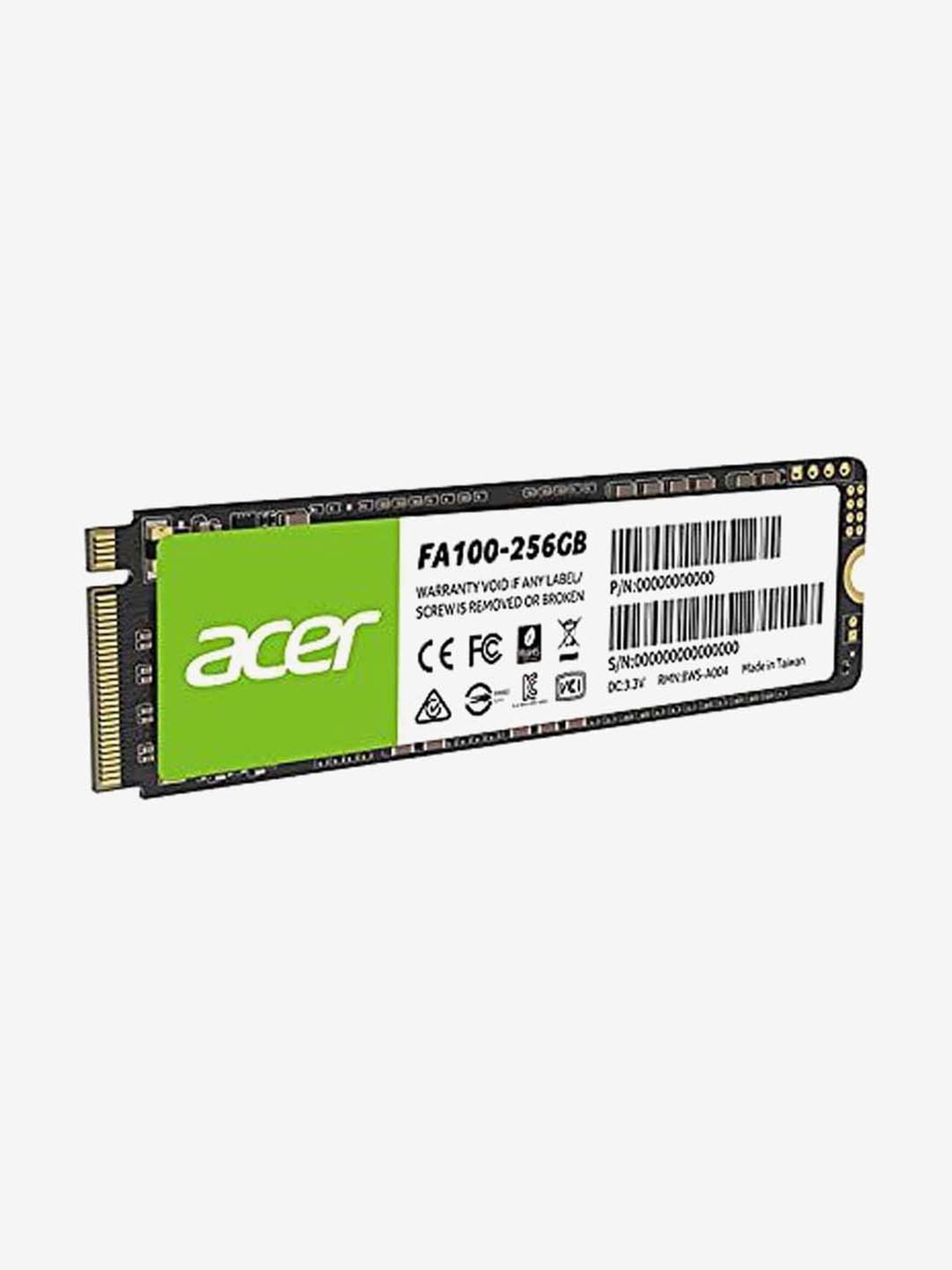 Acer FA100 256GB M.2 PCIe Gen3 x4 NVMe 3D NAND Internal Solid State Drive (Black)