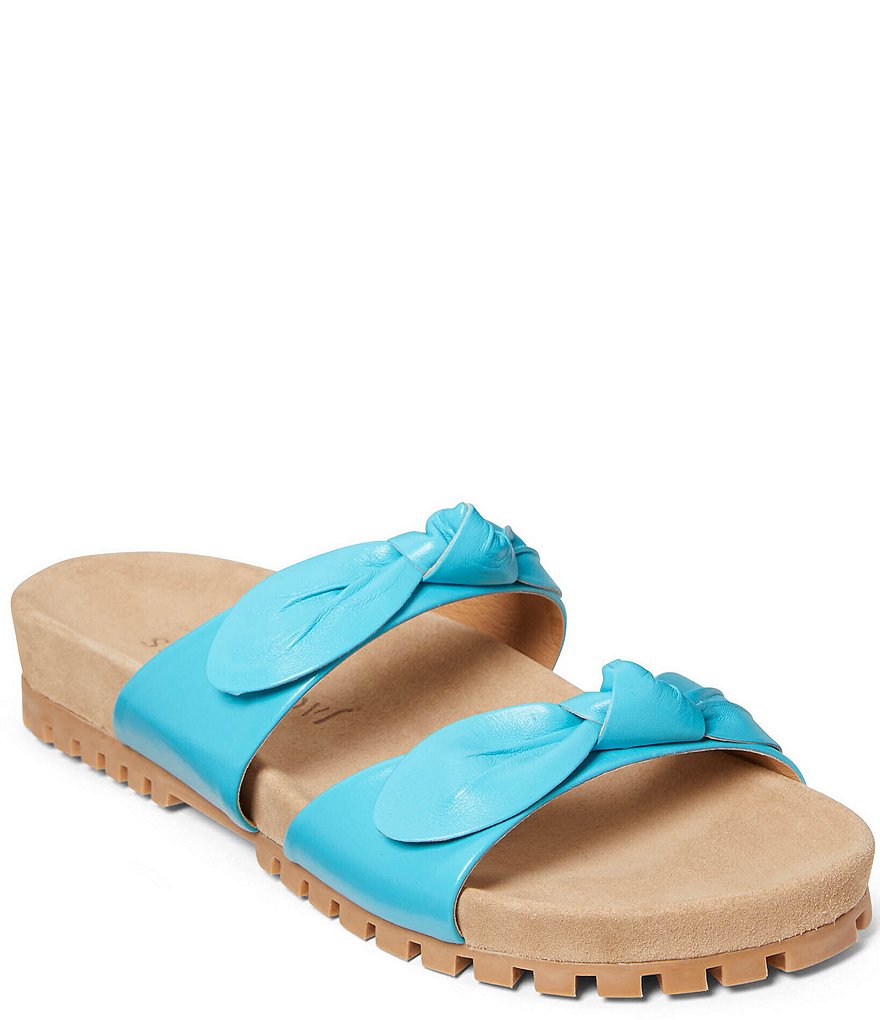 Jack Rogers Rose Double Knot Comfort Leather Lug Sole Sandals
