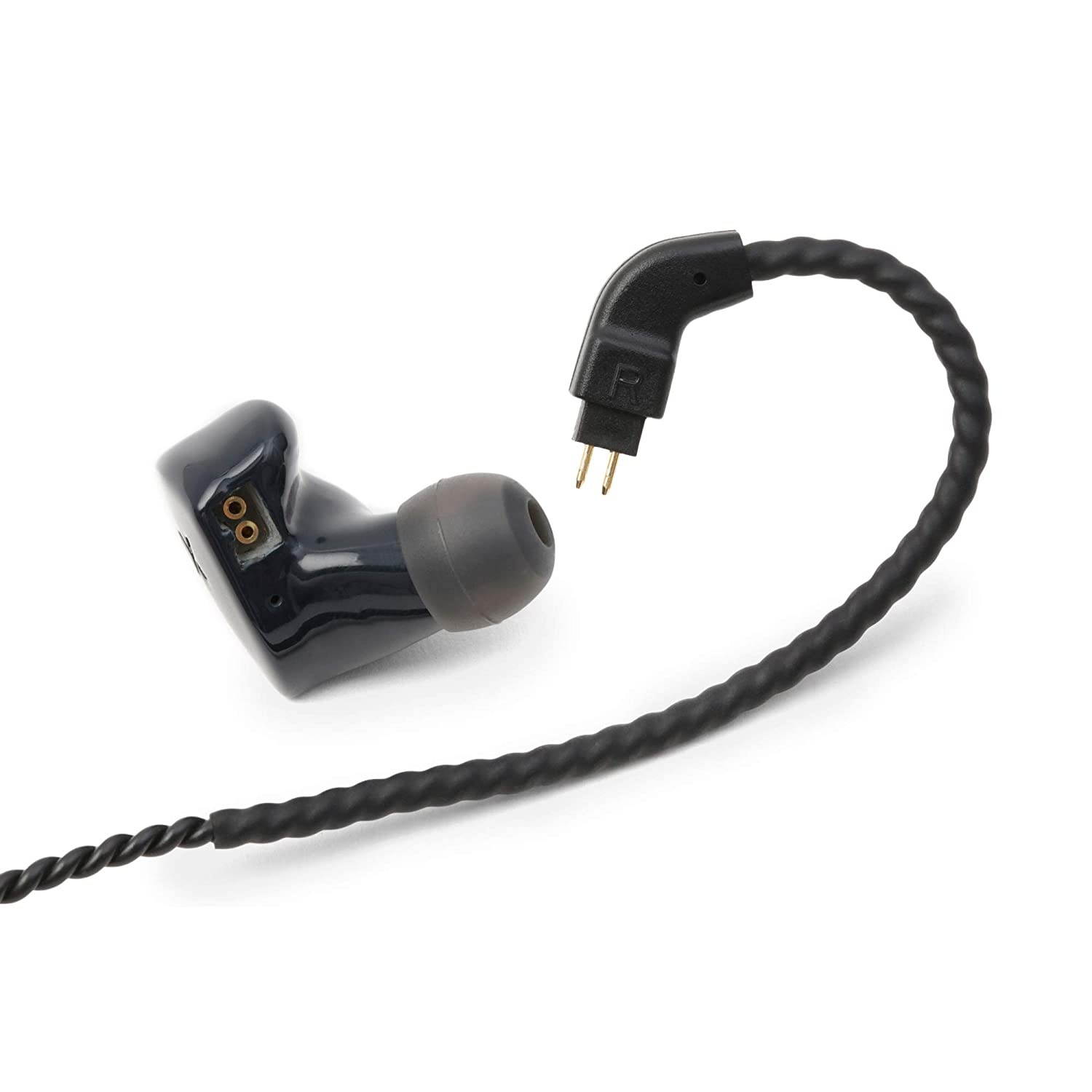 Massdrop x MEE Audio Planamic in-Ear Monitors - Planar Magnetic HiFi Headphones with Omnidirectional Microphone and Remote, Detachable Braided Cable, Over-Ear Style, Comply Silicon Ear Tips (Black)