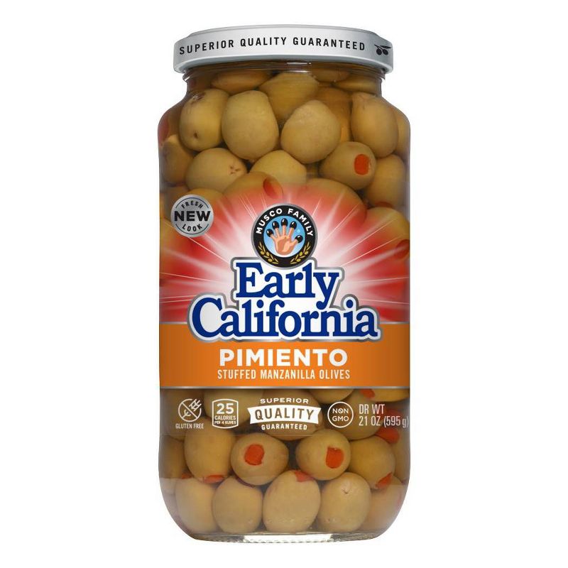 Early California Pimiento Stuffed Manzanilla Olives - 21oz