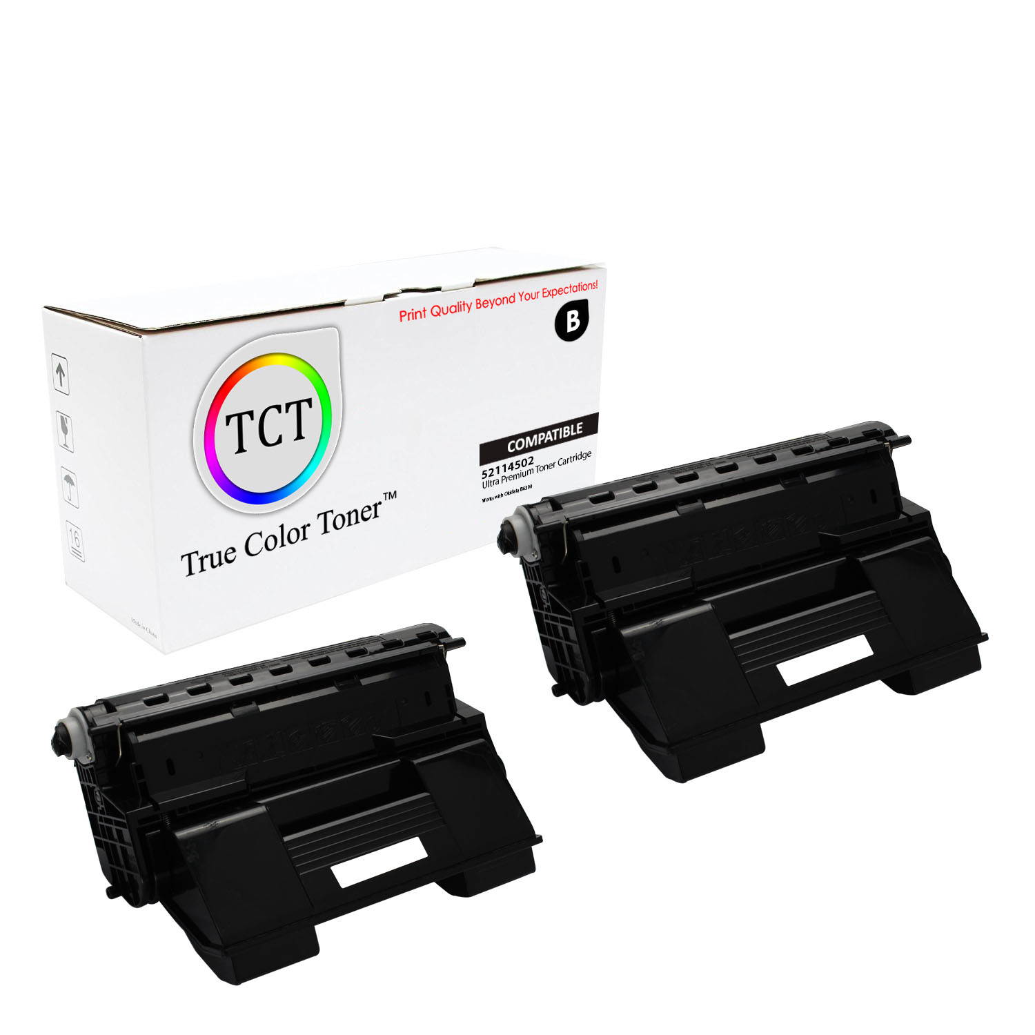 TCT Premium Compatible Toner Cartridge Replacement for Okidata B6300 52114502 Black works with OKI B6300 Printers (17,000 Pages) - 12 Pack