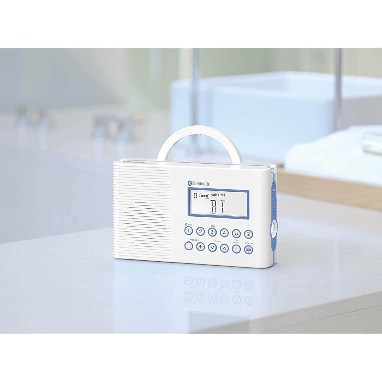 Sangean H202 Portable AM/FM/Weather Alert/ Bluetooth Digital Tuning Waterproof Shower Radio