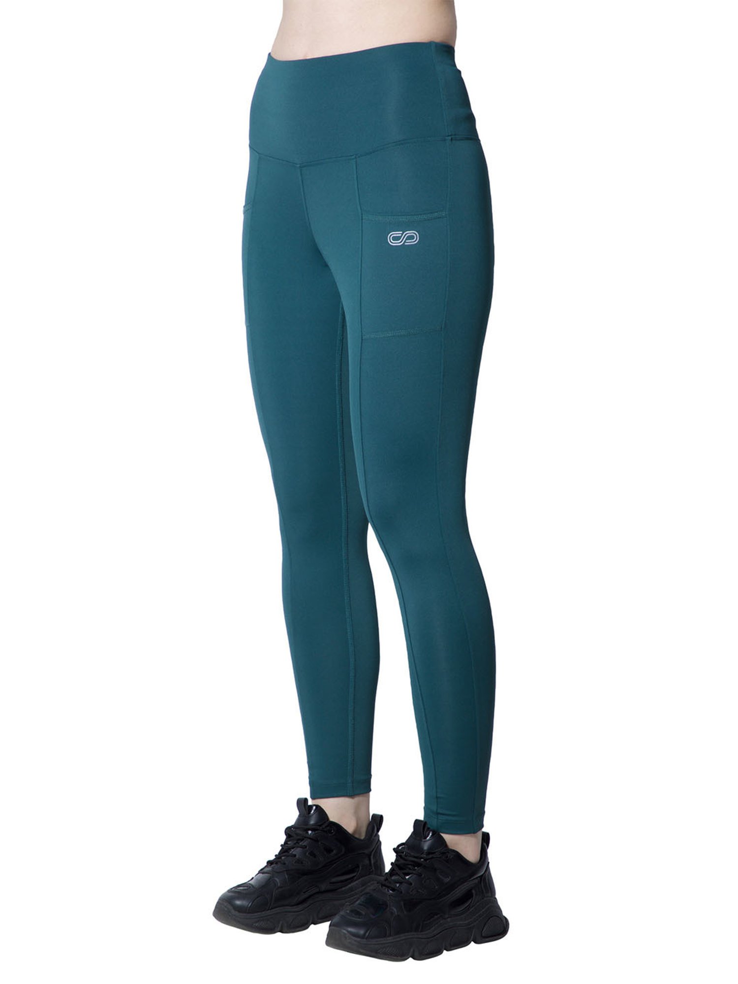 SILVERTRAQ Teal Logo Print Leggings