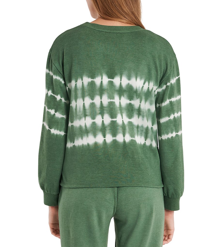 Vince Camuto Long Sleeve Striped Tie Dye Knit Pullover