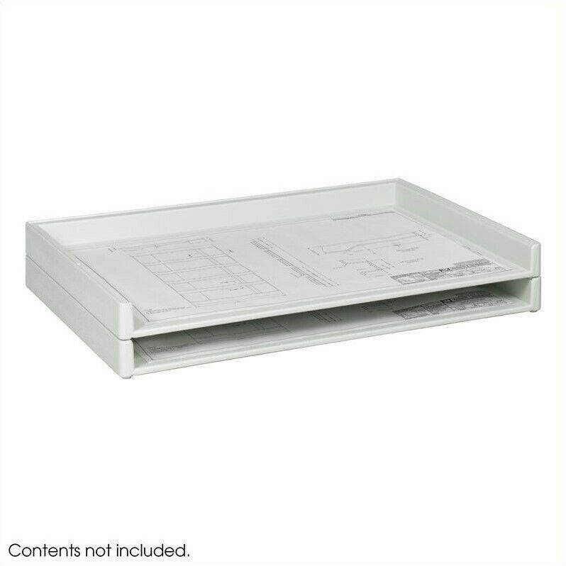 Scranton & Co Giant Stack Plastic File Tray in White