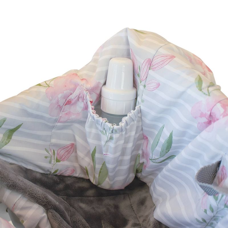 Boppy Preferred Shopping Cart and Restaurant High Chair Cover - Pink Gray Unicorn