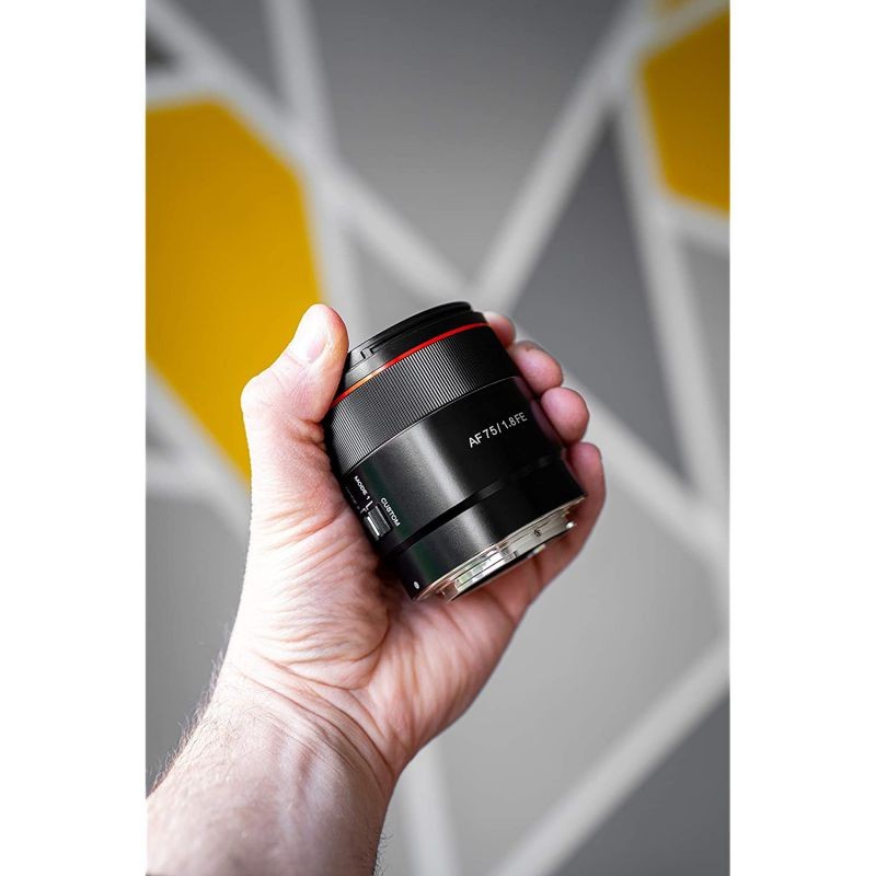 Samyang AF 75mm F1.8 Compact Auto Focus Telephoto Lens for Sony FE Mount, Black (SYIO75AF-E)