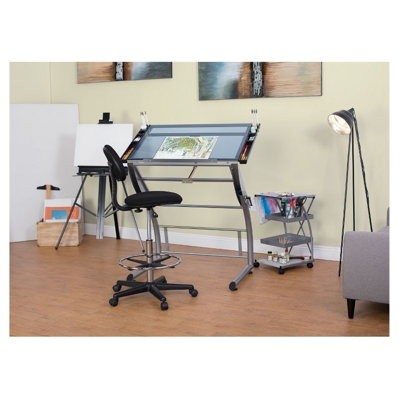 Triflex Drawing Table Soft Silver - Studio Designs