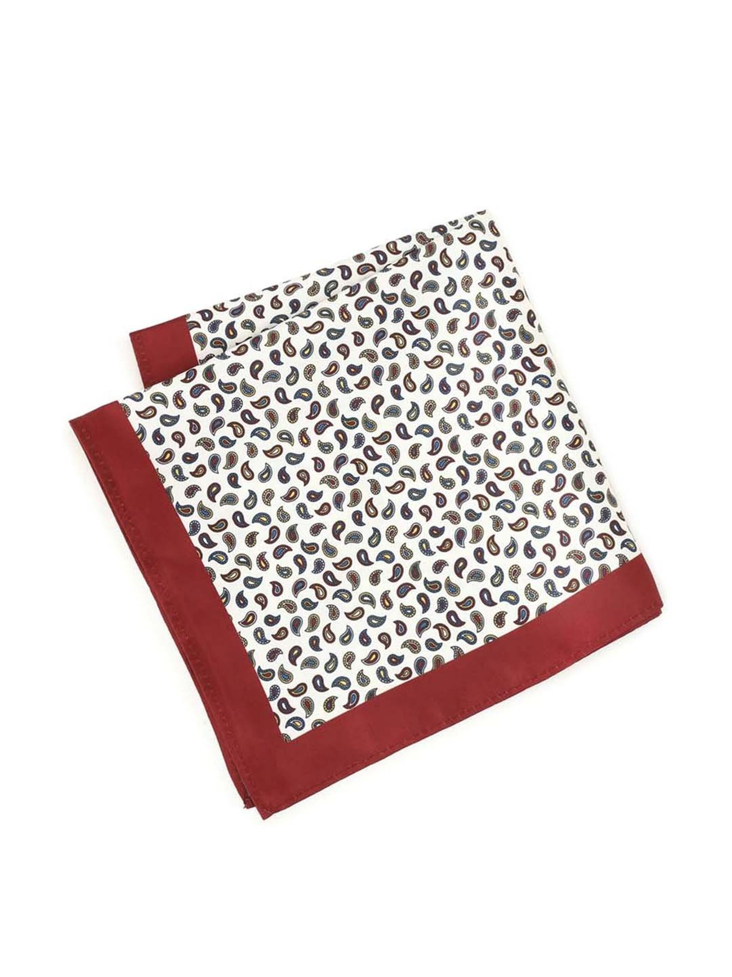 Peter England Cream Printed Pocket Square