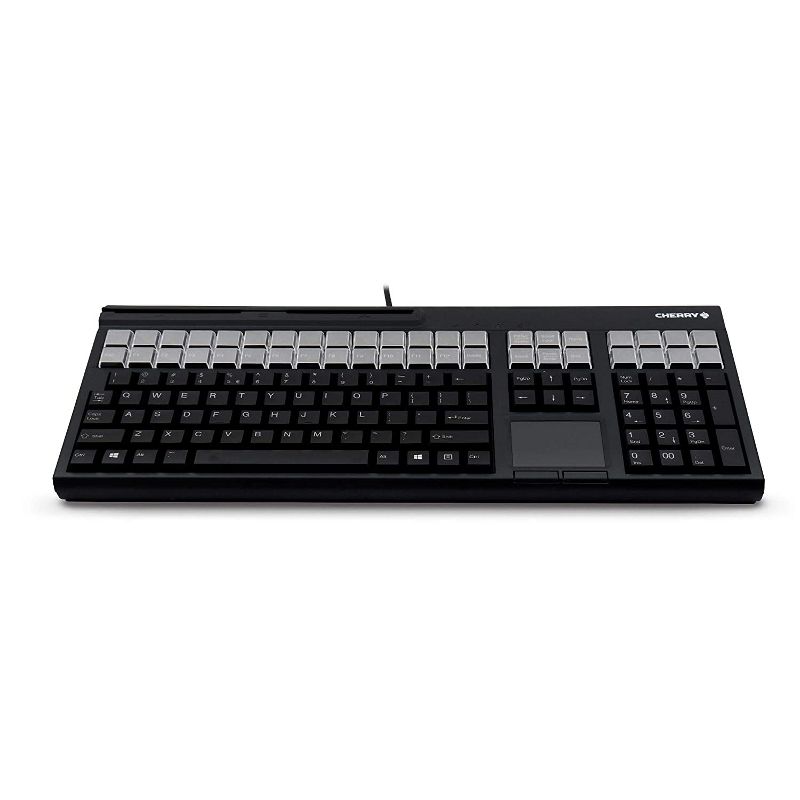 CHERRY G86-71411 USB Keyboard, 127 Programmable Keys, 3 Track, Mag Stripe Reader, Touchpad, Cherry Tools, Black (G86-71411EUADAA)