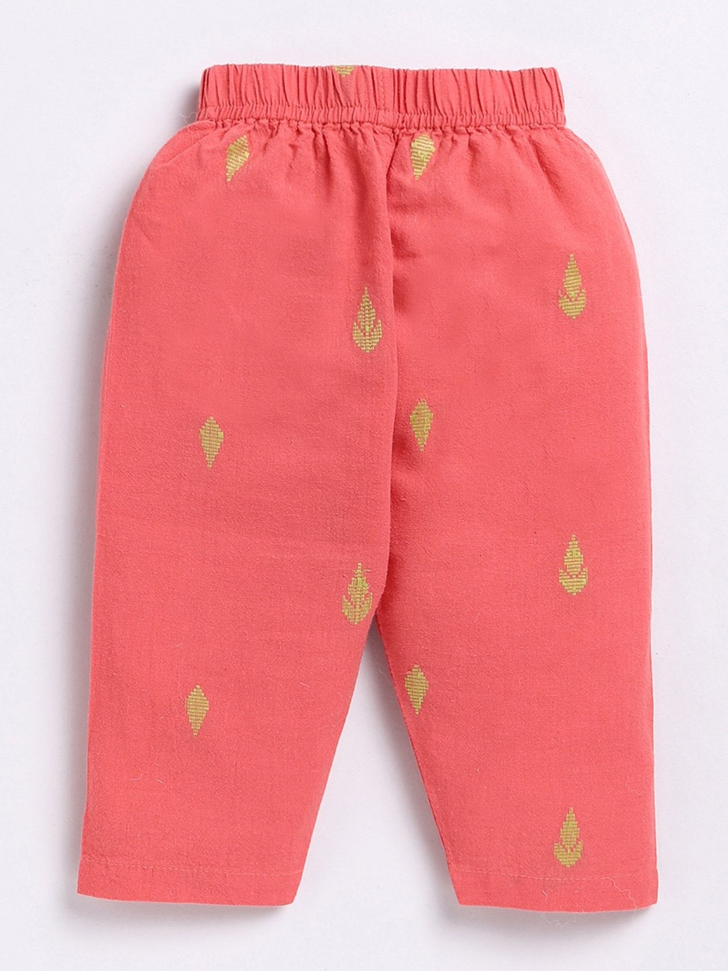 Clt.s Unisex Coral Self Design Full Sleeves Kurta With Pyjamas