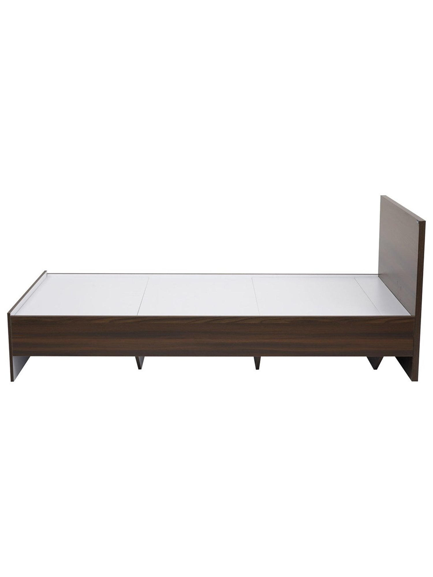 Nilkamal Arthur Walnut Brown Engineered Wood Single Bed without Storage