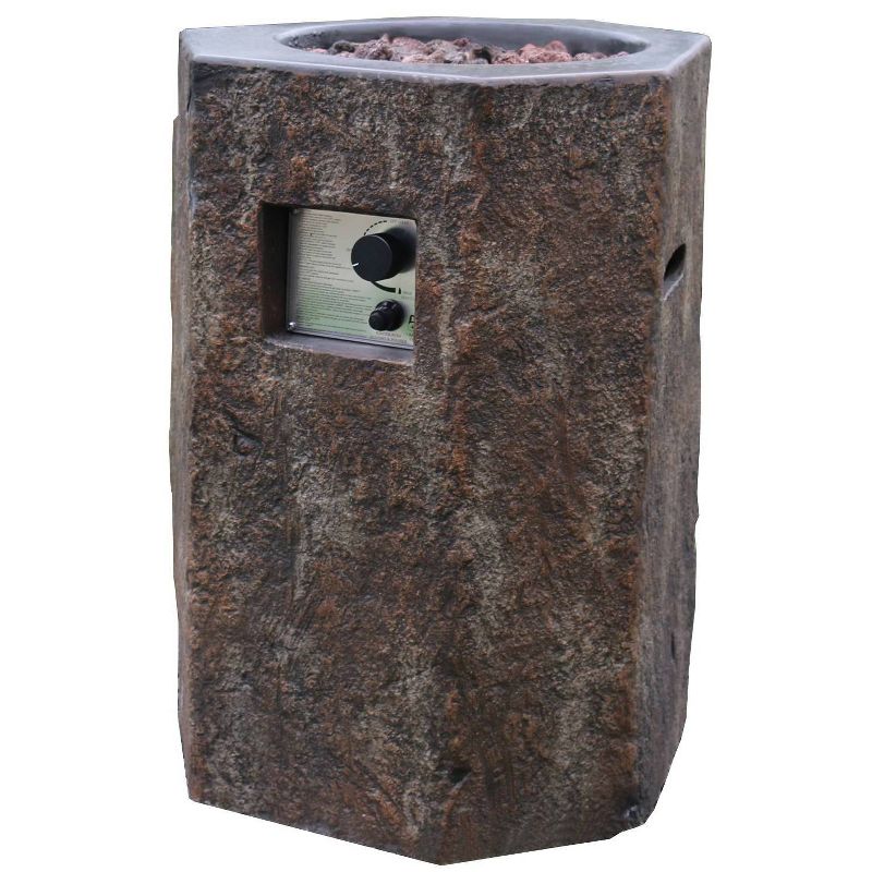 Basalt 20" Outdoor Fire Pit Propane Table Backyard Patio Heater - Elementi