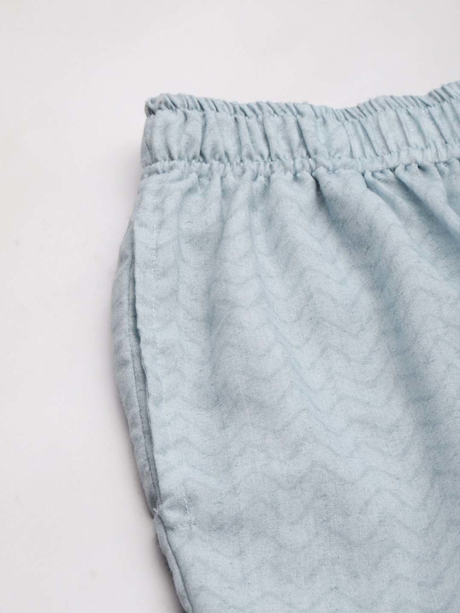 Clt.s Grey Floral Print Kurti Pyjama Set