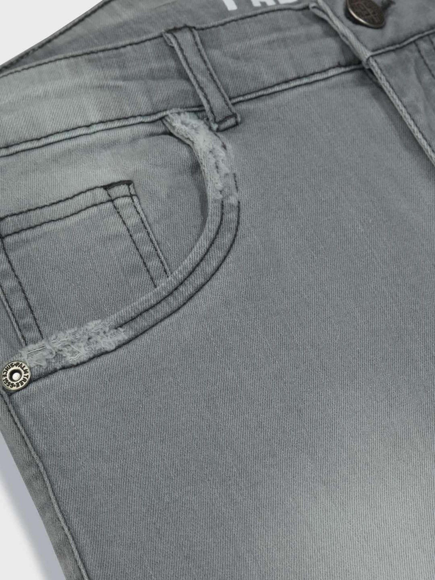 Palm Tree Boys Grey Washed Jeans