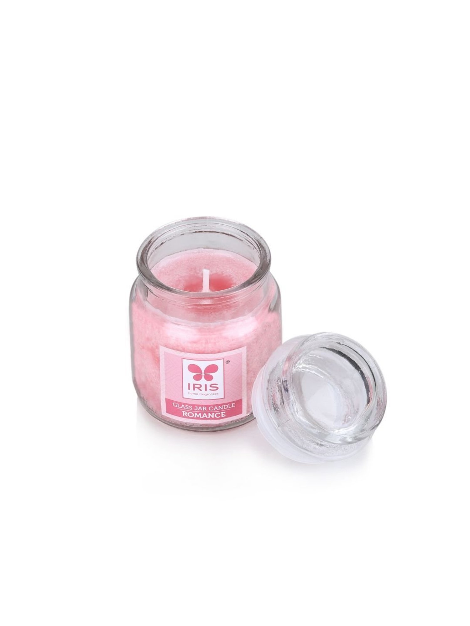 IRIS Pink Romance Glass Jar Scented Candles