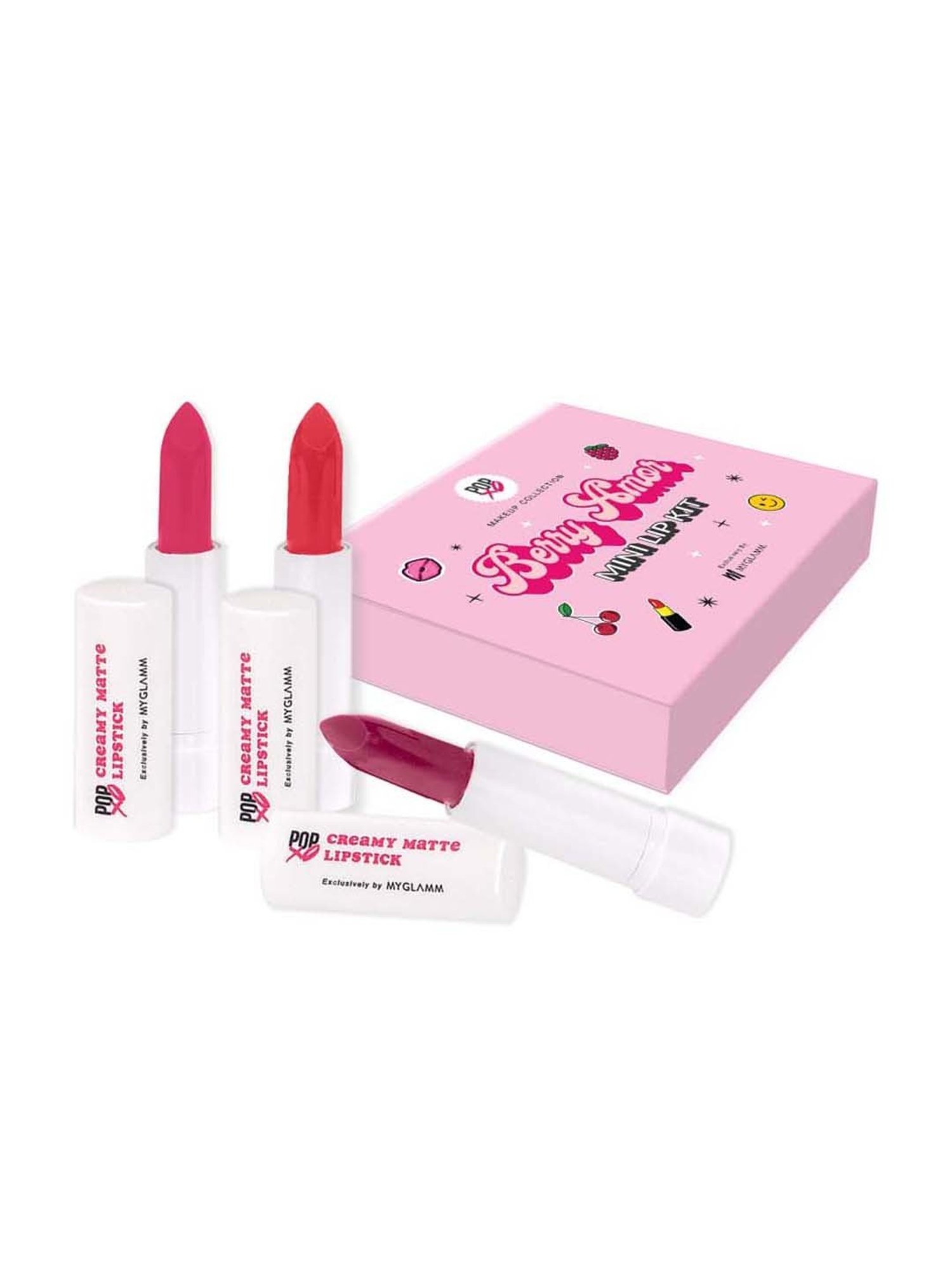 Myglamm Popxo Makeup Mini Lip Kit Berry Amor - 10 gm