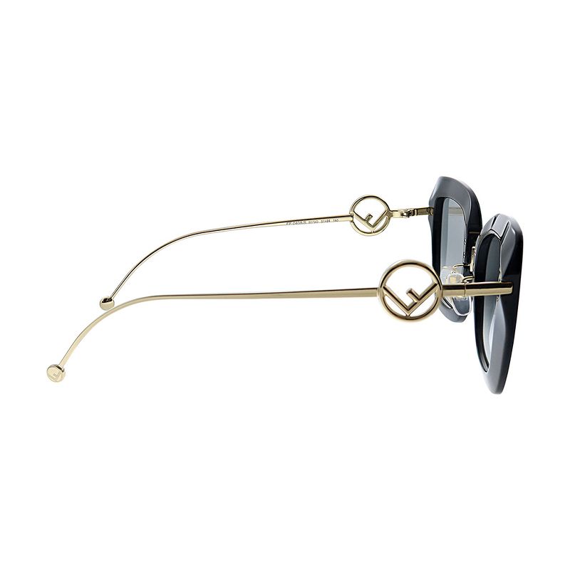 Fendi  807 9O Womens Square Sunglasses Black 51mm