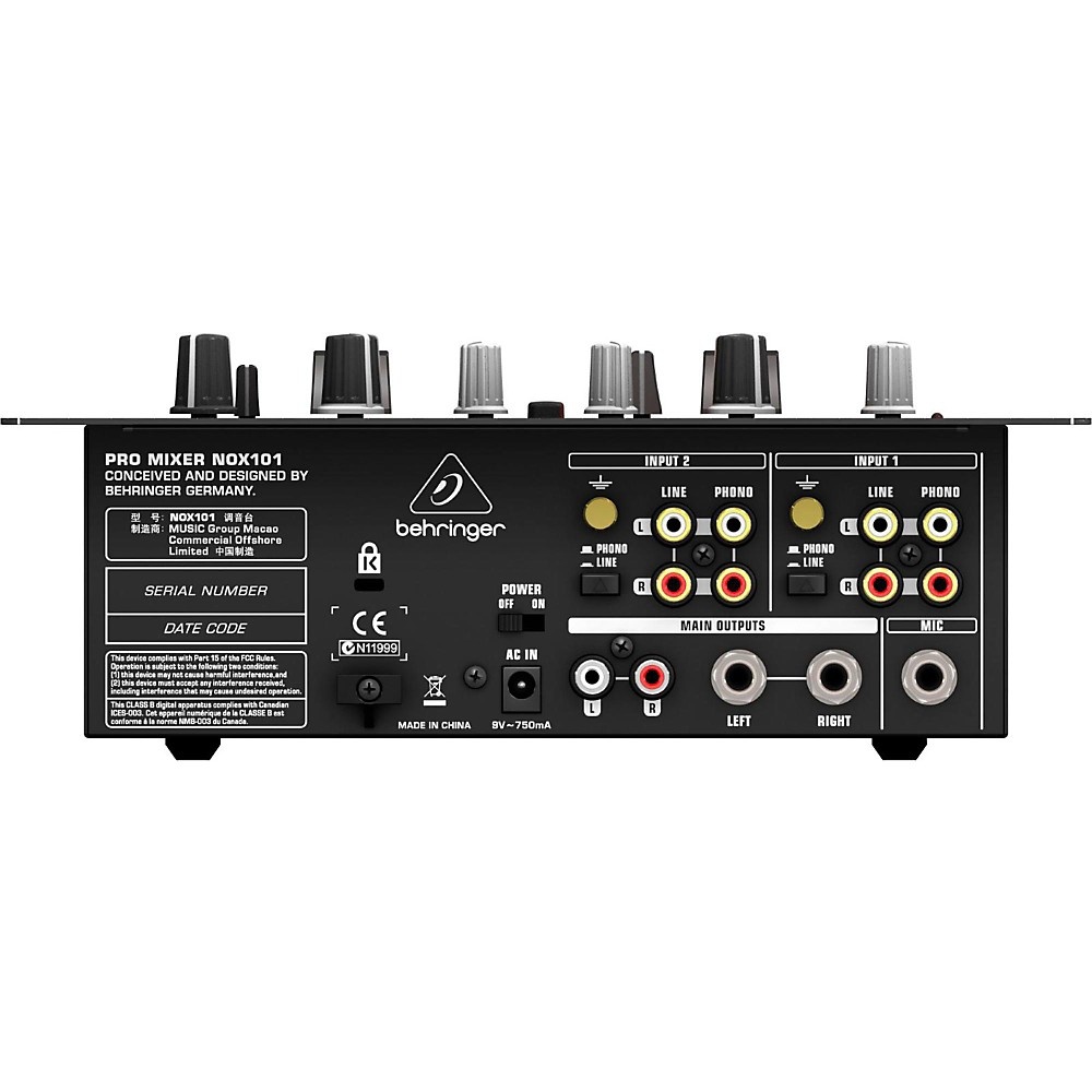 Behringer NOX101 Premium 2-Channel DJ Mixer