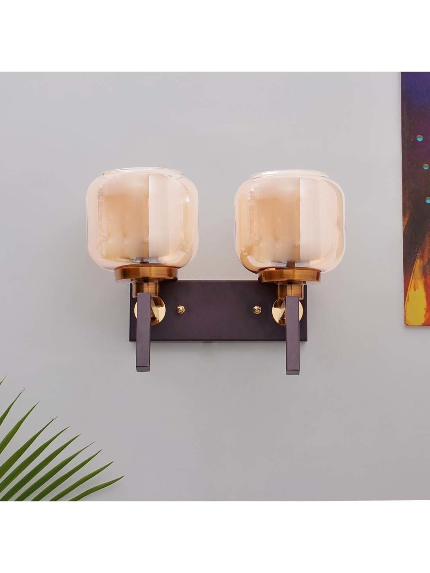 Fos Lighting 'Dish' Antique Gold & White Brass 5-In-1 Hanging Light