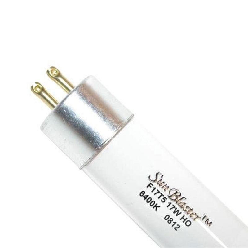 SunBlaster SL0900354 6400K T5HO 18 Inch Fluorescent Light Bulb Grow Lamp Replacement for Seeds, Seedlings, Cuttings, and Plants, 17 Watts, 1120 Lumens