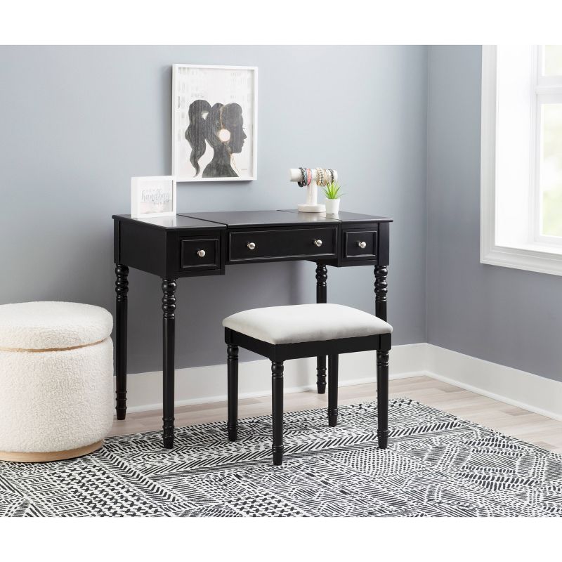 Macie Vanity Black - Linon