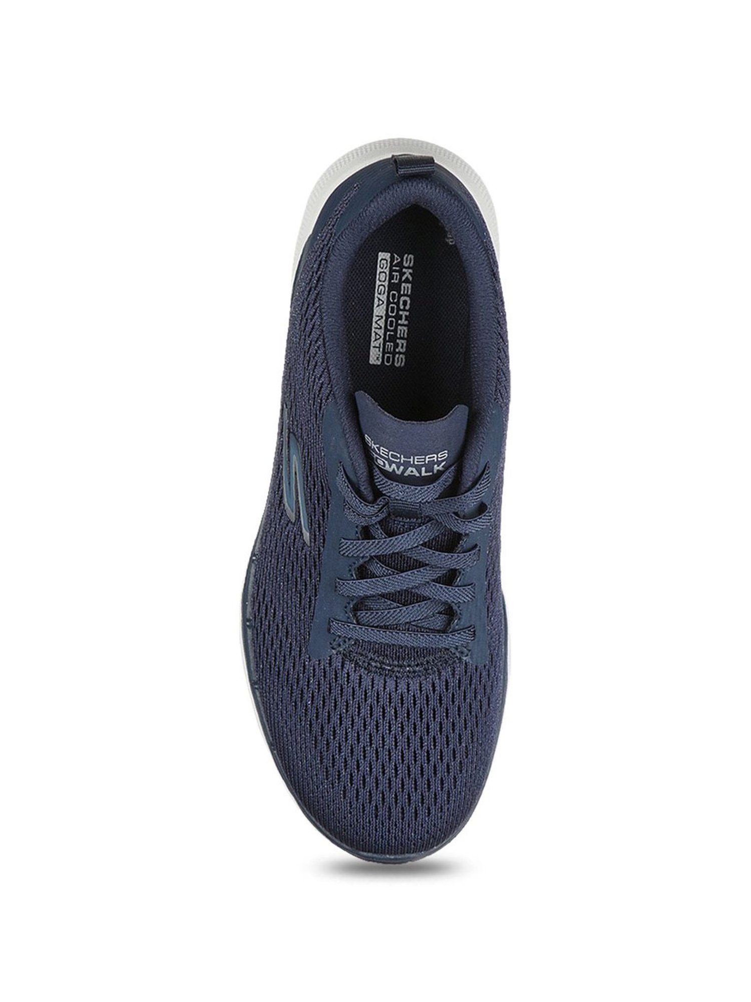 Skechers Women's GO WALK 6 - BOLD VISION Navy White Walking Shoes