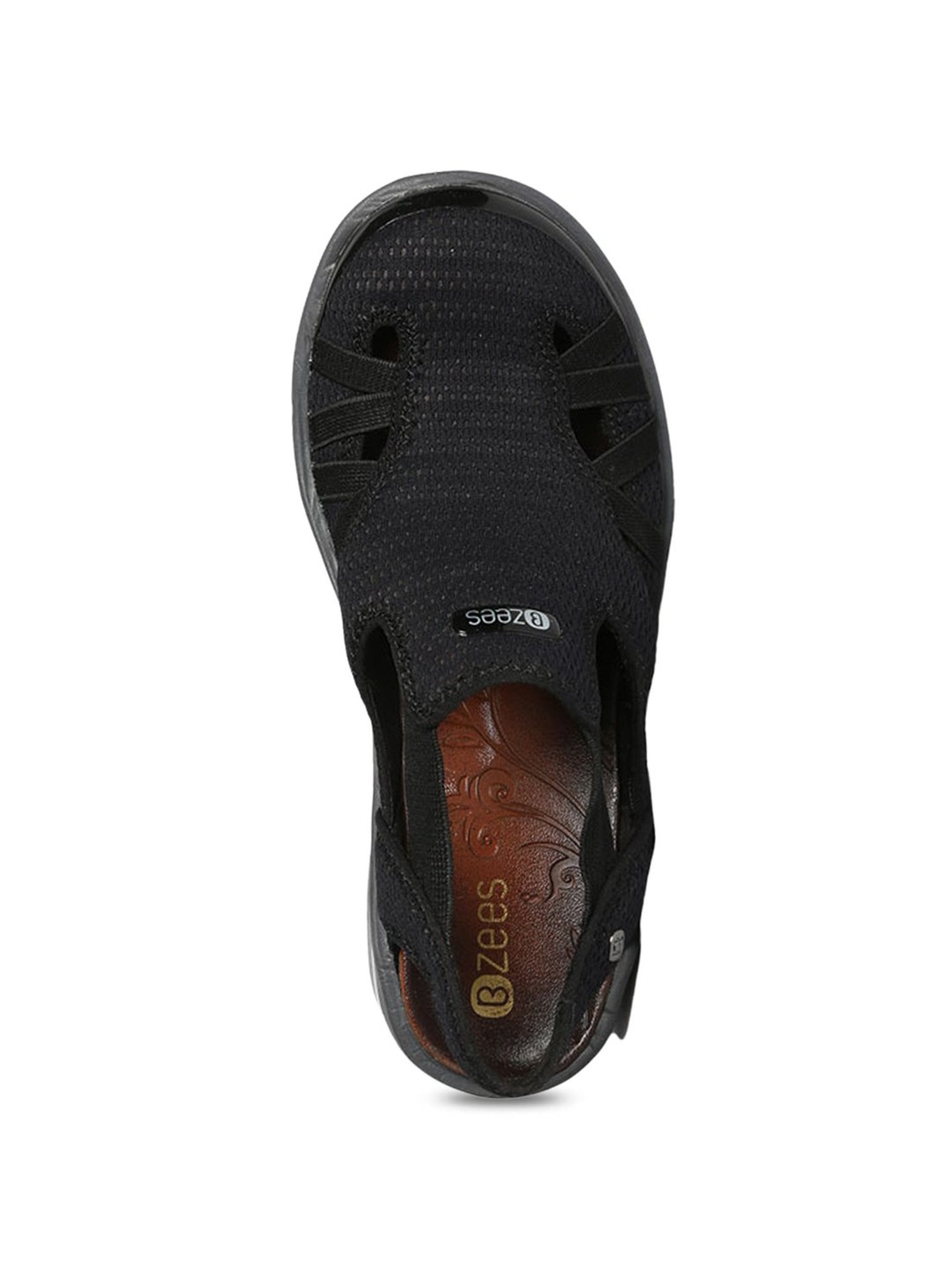 Bzees by Naturalizer Women's Black Sling Back Wedges