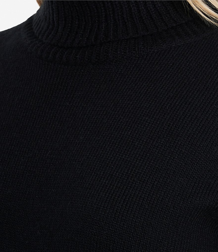 A Loves A Round Neck Long Bishop Sleeve Rib Knit Sweater